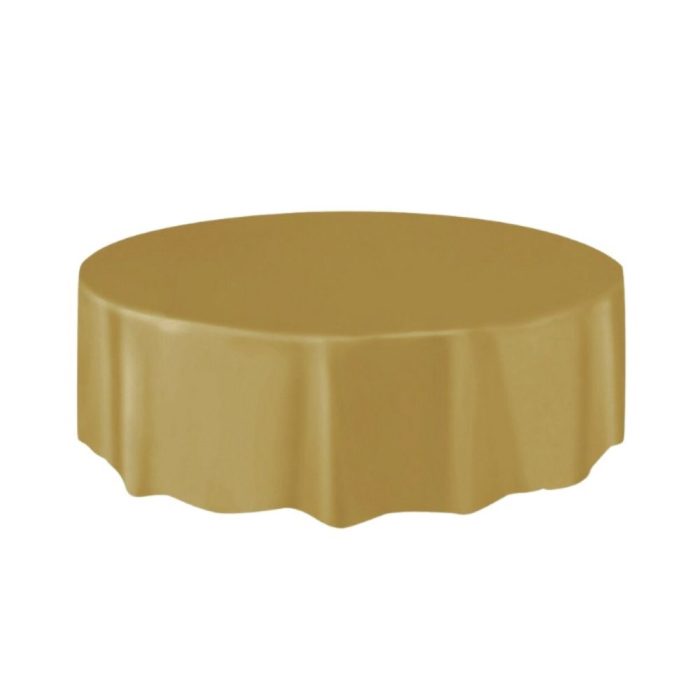 Amscan - Nappe Doré Ronde  plastic 2.13M Diametre