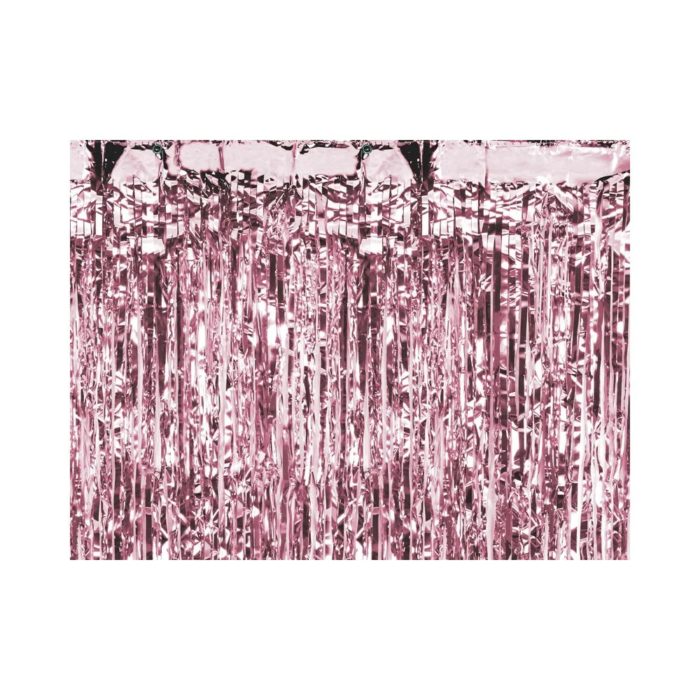 PartyDeco - Rideau de fête, rose , 90 x 250cm