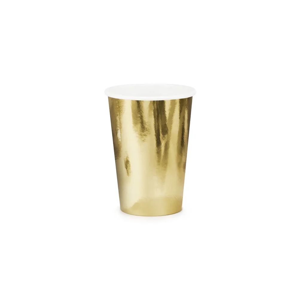 big_2315-1.jpg PartyDeco - Gobelets en papier doré 220ml 6pcs – Image 1