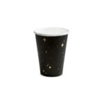PartyDeco - Gobelets Noir/doré 260ml 6pcs