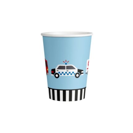 Amscan - Gobelets en papier en route 8pcs 250ml