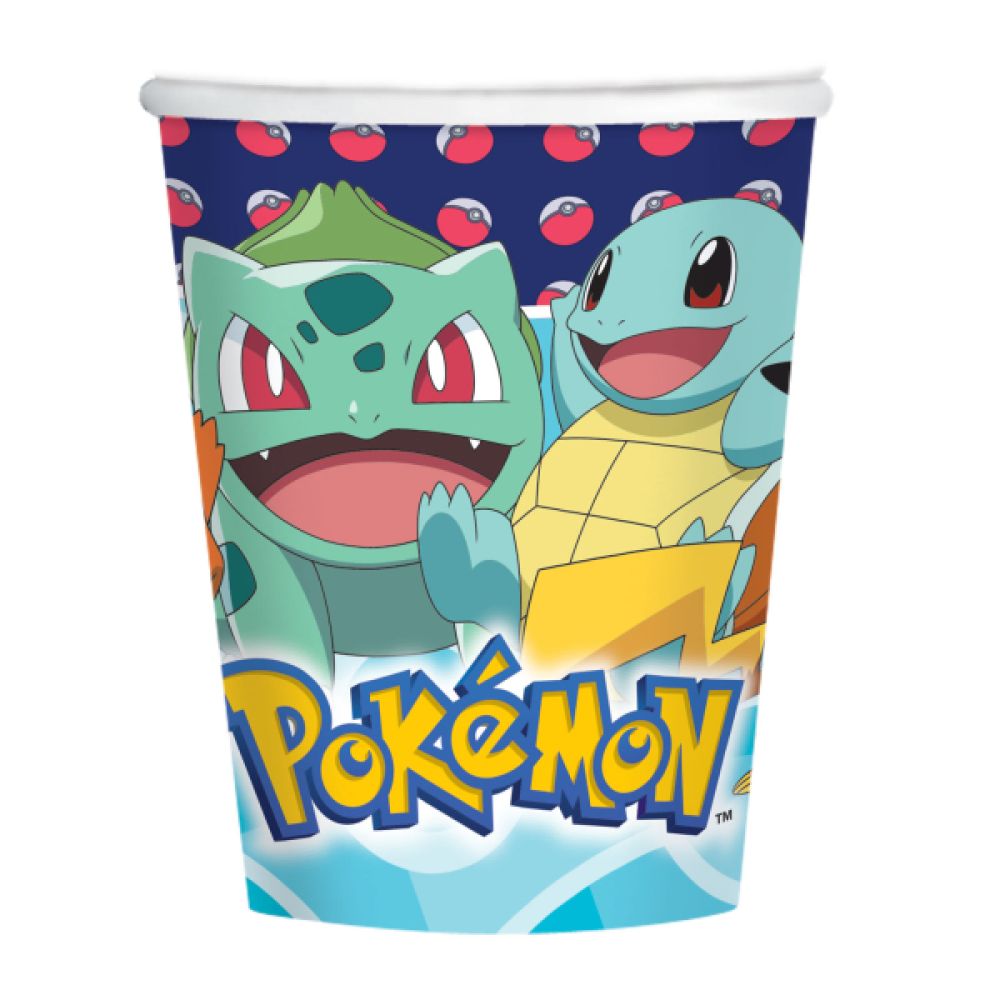 big_2331-1.jpg Amscan - Gobelets en papier pokemon 8pcs 250ml – Image 1