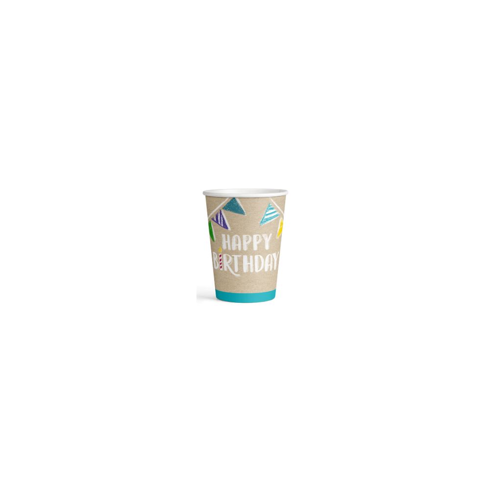 big_2333-1.jpg Amscan - Gobelets en papier happy birthday 8pcs 250ml – Image 1