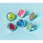 Amscan -  18 bagues en plastique 2,3 x 1,7 cm - ajustables