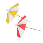Amscan -10 Picks Umbrellas Summer Stories Wood 10 cm