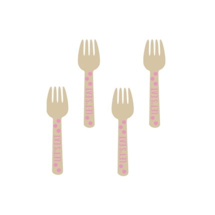 Amscan -12 Rose Buffet Mini Wooden Forks