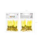 PartyDeco - Sifflets en couleur or. (1 pqt. / 6 pc.)