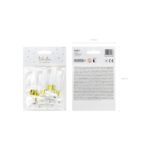 PartyDeco - Sifflets Etoiles, blanc (1 pqt. / 6 pc.)