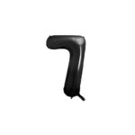 PartyDeco - Ballon Chiffre 7, noir 86cm