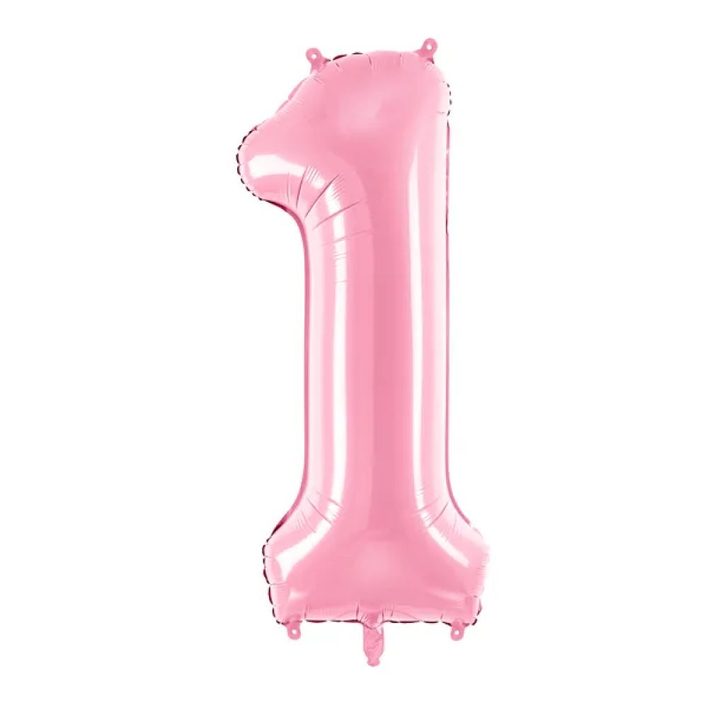 big_2415-1.jpg PartyDeco - Ballon Chiffre 1, Rose 86cm – Image 1