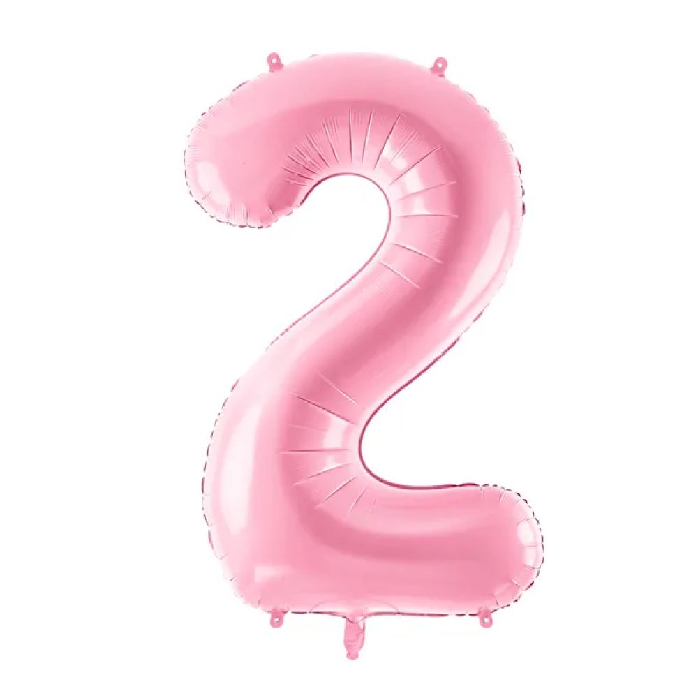 big_2416-1.jpg PartyDeco - Ballon Chiffre 2, Rose 86cm – Image 1