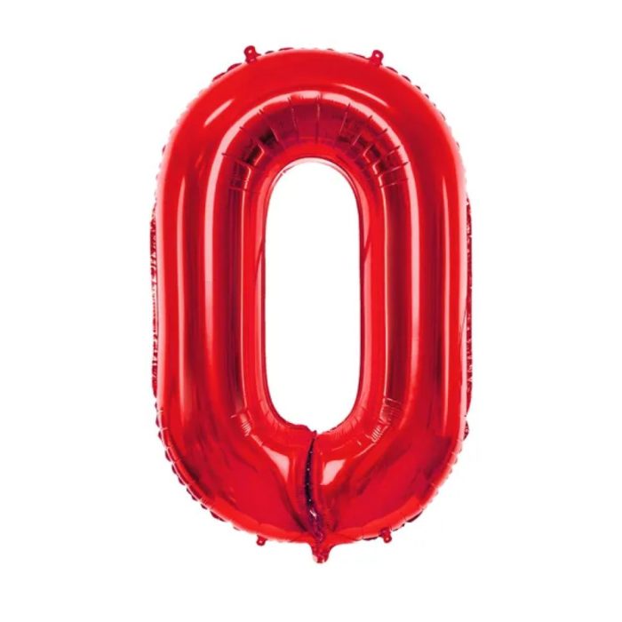 big_2454-1.jpg PartyDeco - Ballon Chiffre 0, Rouge 86cm