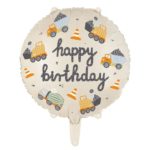 PartyDeco - Ballon Mylar Véhicules de chantier, 45 cm