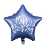 PartyDeco - Ballon Mylar H.B. Bleu Marine, 45 cm