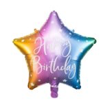PartyDeco - Ballon Mylar H.B. Couleurs Mélangés, 45 cm