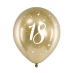 PartyDeco - Ballons 18 doré, gloss 30cm
