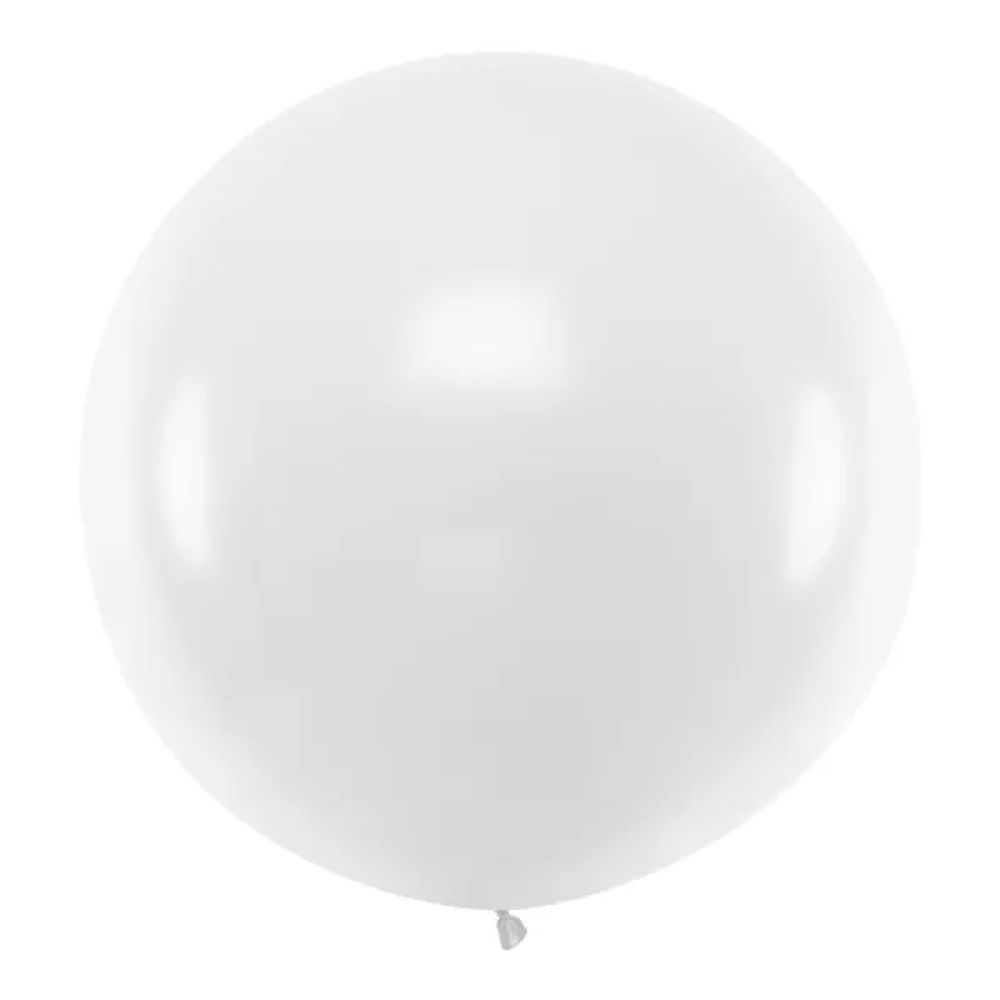 big_2510-1.jpg PartyDeco - Ballon Rond 1m Blanc Pastel – Image 1