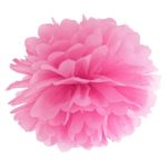 PartyDeco - Papier de soie Pompon, Rose  , 25cm