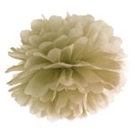 PartyDeco - Papier de soie Pompon, Doré métallique, 35cm
