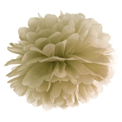 PartyDeco - Papier de soie Pompon, Doré métallique, 35cm