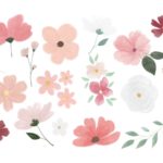 PartyDeco - Tatouage temporaire, Fleurs Romantique, mix 18pcs