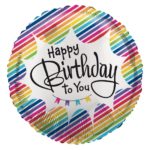 Amscan - Ballon Foil H.B. rainbow 43cm