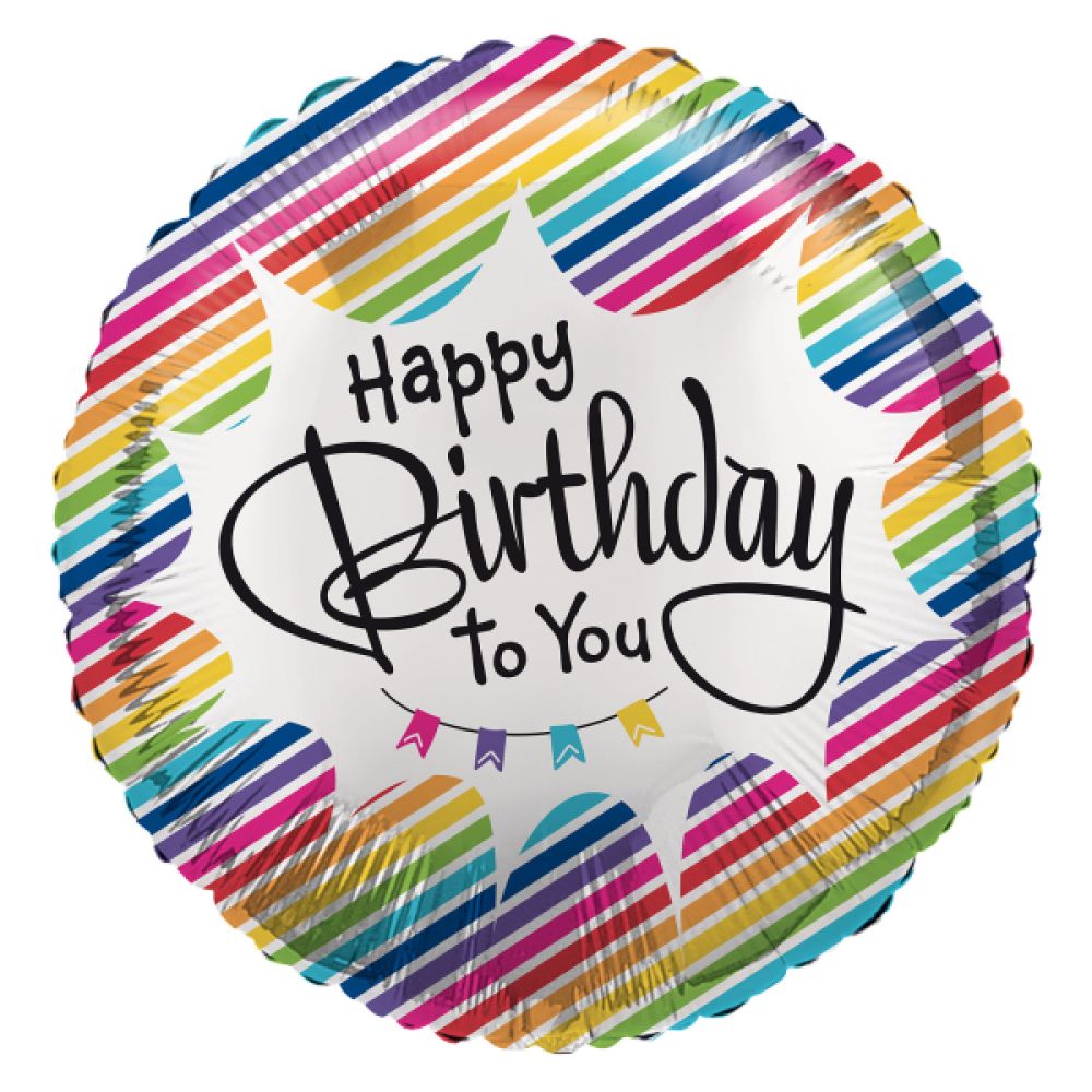 big_2533-1.jpg Amscan - Ballon Foil H.B. rainbow 43cm – Image 1