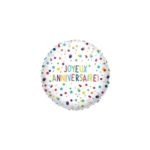 Amscan - Ballon Foil joyeux anniversaire confetti 43cm