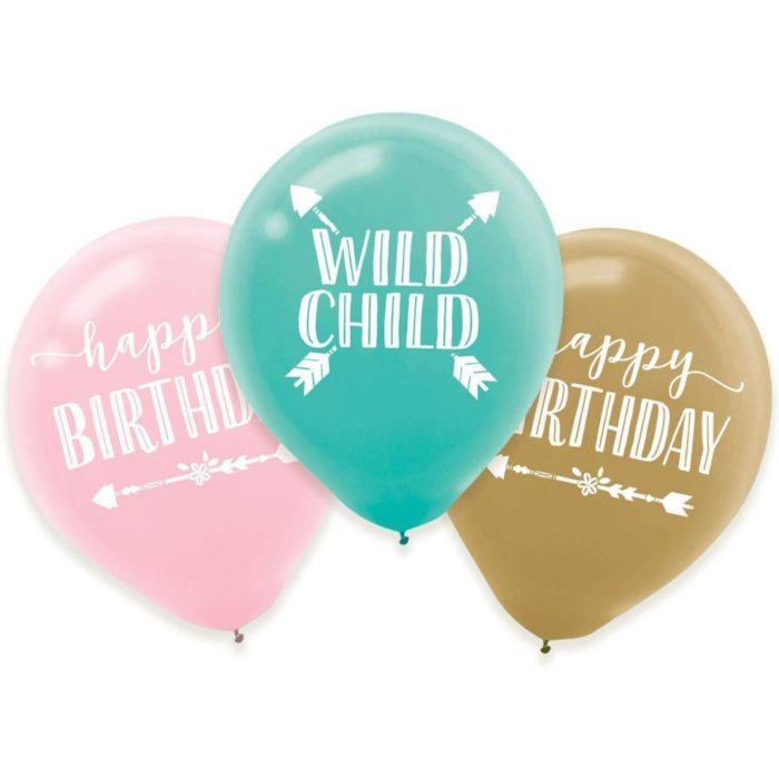 big_2535-1.jpg Amscan - Ballon Boho Birthday Girl 6 pcs 28cm