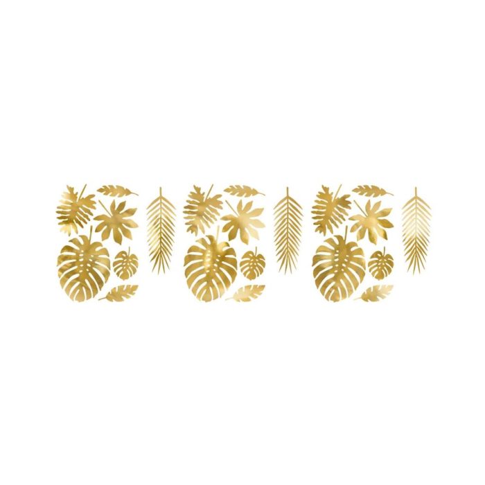PartyDeco -  Tropical leaves  doré 21pcs