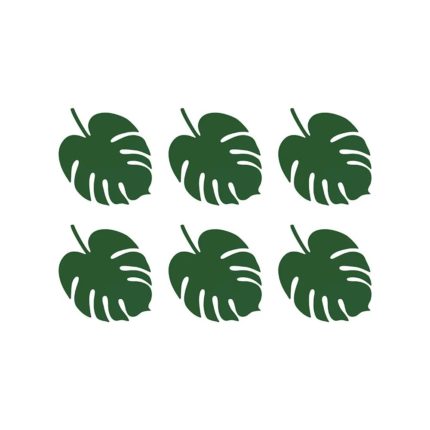 PartyDeco -  Monstera leaves  place cards 6pcs
