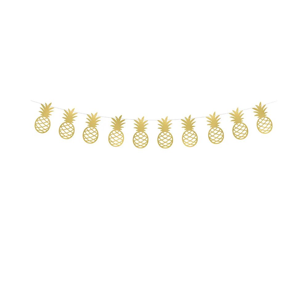 big_2543-1.jpg PartyDeco - Guirlande Aloha - Ananas doré 2m – Image 1