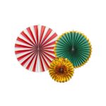 PartyDeco -  Rosettes 3pcs. Mélange Couleurs
