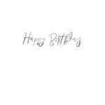 PartyDeco -  Bannière Happy Birthday argent 1pcs