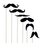 Amscan - Photo Booth 6pcs moustache noir