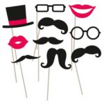 Amscan - Photo Booth assortiment moustache 10pcs
