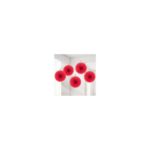 Amscan - Rosettes 5pcs Rouge