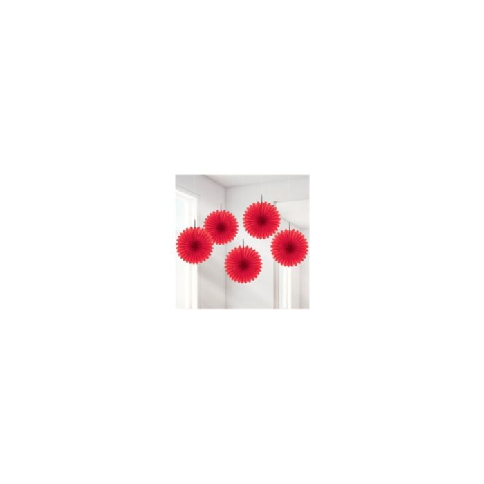 Amscan - Rosettes 5pcs Rouge
