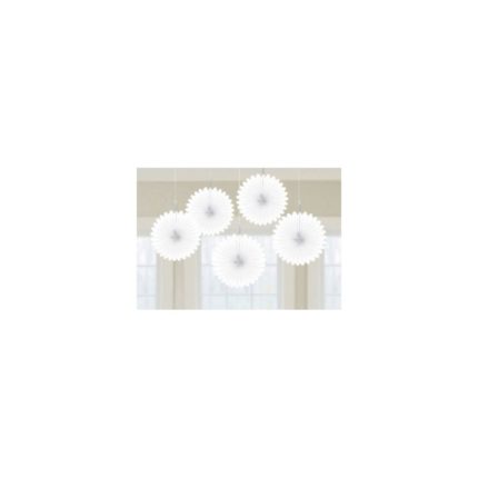 Amscan - Rosettes 5pcs blanc