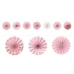 Amscan - Guirlande Rosettes rose assortiment 3.65m