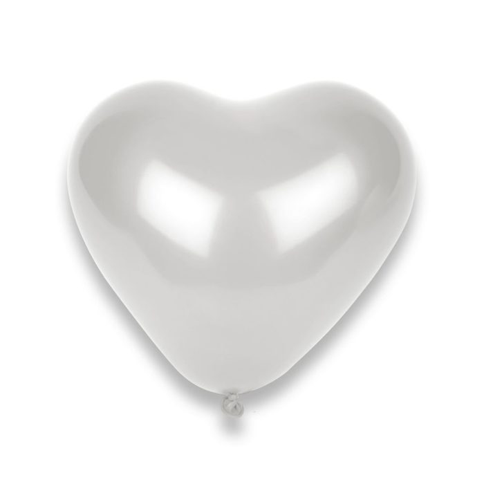 Globobest - Ballons 8 cœurs blancs 33 x 36 cm