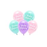 PartyDeco - Ballons H.B. Pastel mix Éco 26 cm