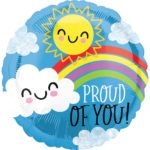 Amscan - Ballon "Proud Of You" Sun and Cloud 43cm