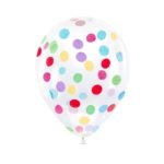 PartyDeco -Ballons avec confettis - cercles, 30 cm, multi couleurs