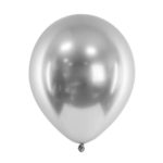 PartyDeco -Ballons Glossy 30 cm, argenté 10pcs