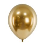 PartyDeco -Ballons Glossy 30 cm, Doré 10pcs
