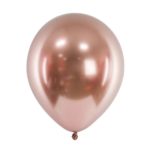 PartyDeco -Ballons Glossy 30 cm, Or Rose 10pcs