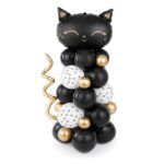 PartyDeco -Bouquet de ballons - Chat, noir, 83x140cm