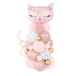 PartyDeco -Bouquet de ballons - Chat, rose, 83x140cm