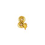 PartyDeco - Ballon Mylar forme "&" 35cm, or